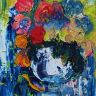 Still life blue. Canvas, oil, 40-33, 1982. 