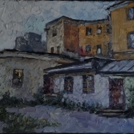 Московский двор вечером