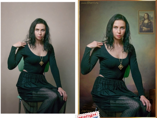 «Мона Лиза ждёт сюрприза» Арт-портрет